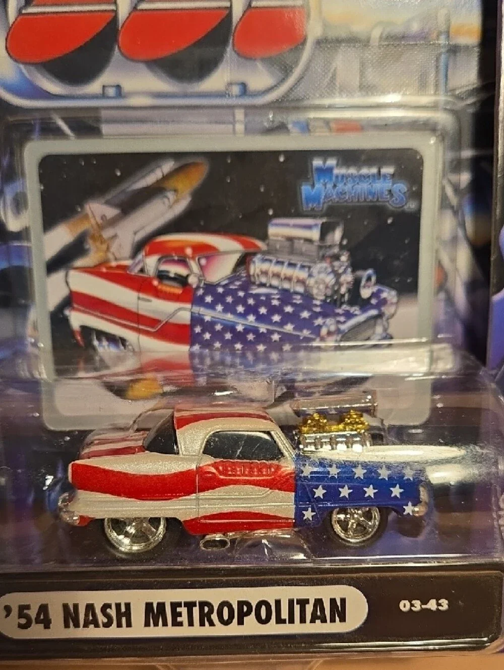 Muscle Machines Patriotic Die-Cast Car Set Of 4 American Flag Design